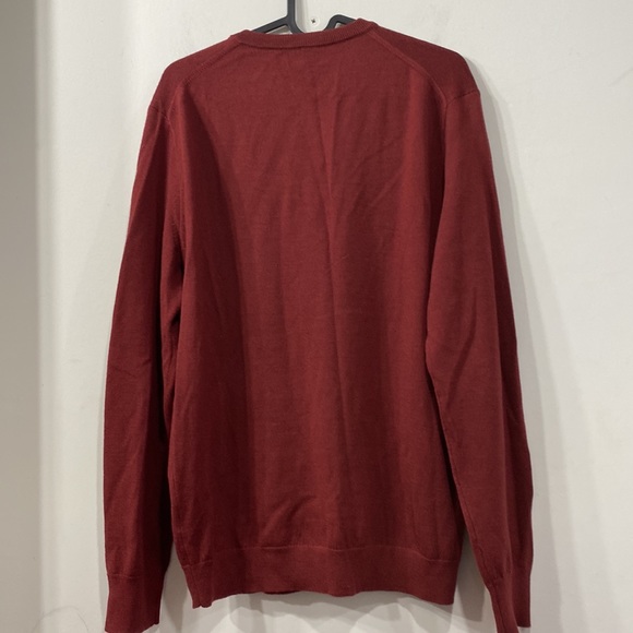 J. Crew V-Neck Merino Wool Sweater Pullover Mid Brown size M - Picture 5 of 9